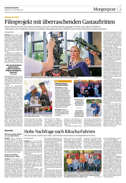 Solinger Morgenpost 10.10.2023 Sekunden in der Ewigkeit