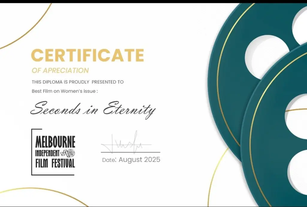 Melbourne Award Certificate Melbourne Award Certificate